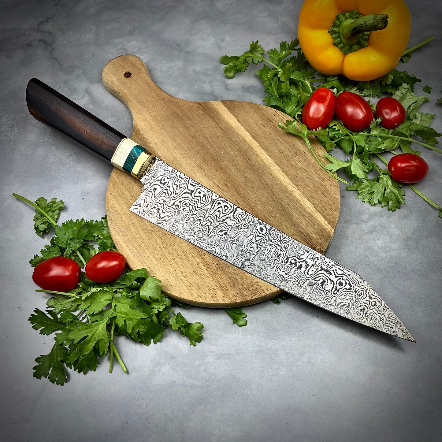 Damascus Japanese Kiritsuke