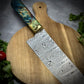 Damascus Japanese Bunka - Live Edge Maple Burl Handle