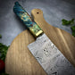 Damascus Japanese Bunka - Live Edge Maple Burl Handle