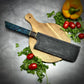 Japanese Nakiri - Live Edge Maple Handle - Forged AEB-L Stainless