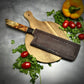 Japanese Nakiri - Live Edge Maple Handle - Forged AEB-L Stainless