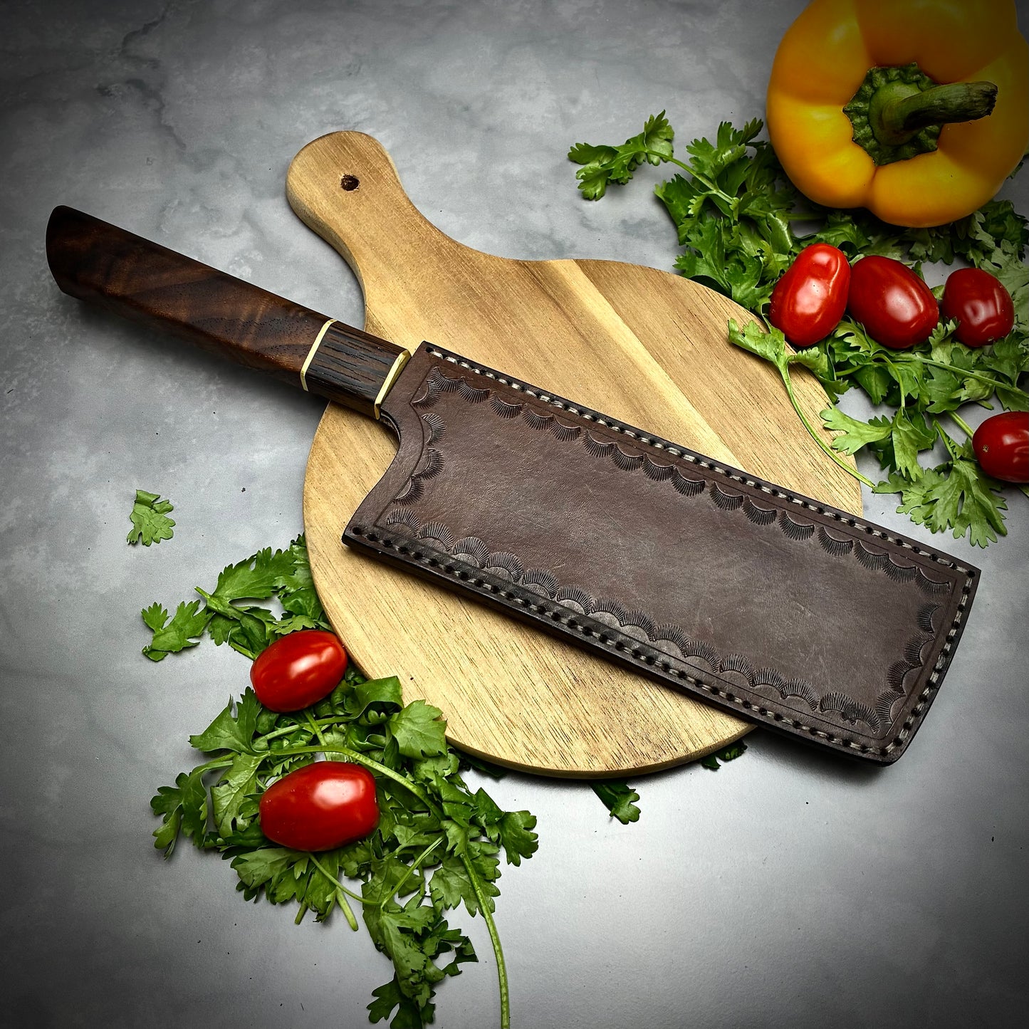Japanese Nakiri - Wa Handle - Forged AEB-L Stainless