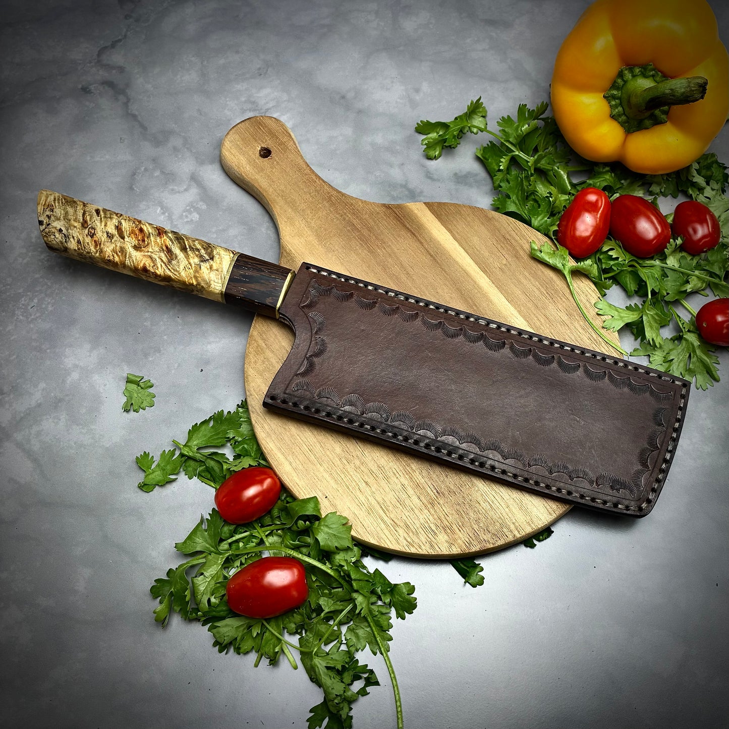 Japanese Nakiri - Wa Handle - Forged AEB-L Stainless