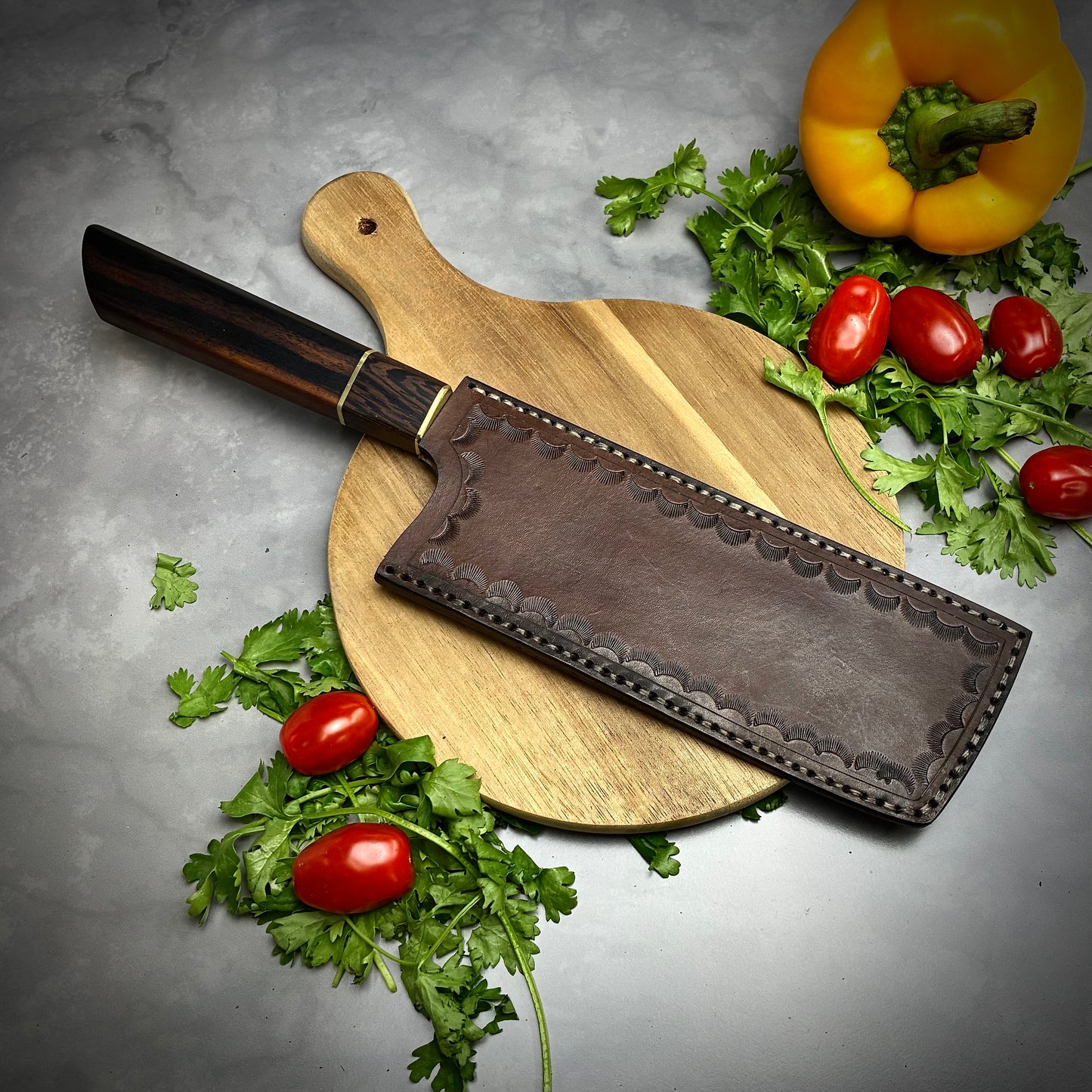 Japanese Nakiri - Wa Handle - Forged AEB-L Stainless