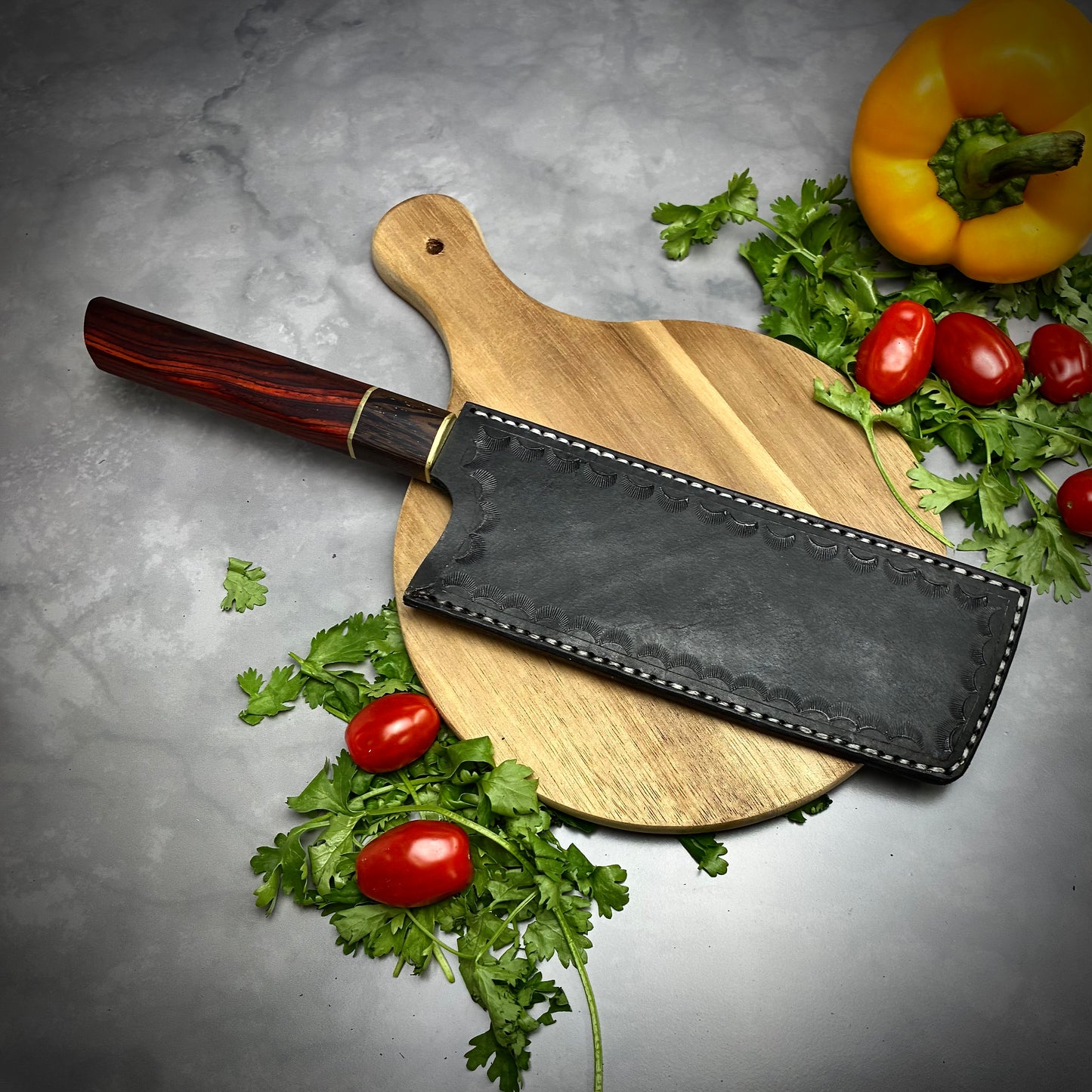 Japanese Nakiri - Wa Handle - Forged AEB-L Stainless