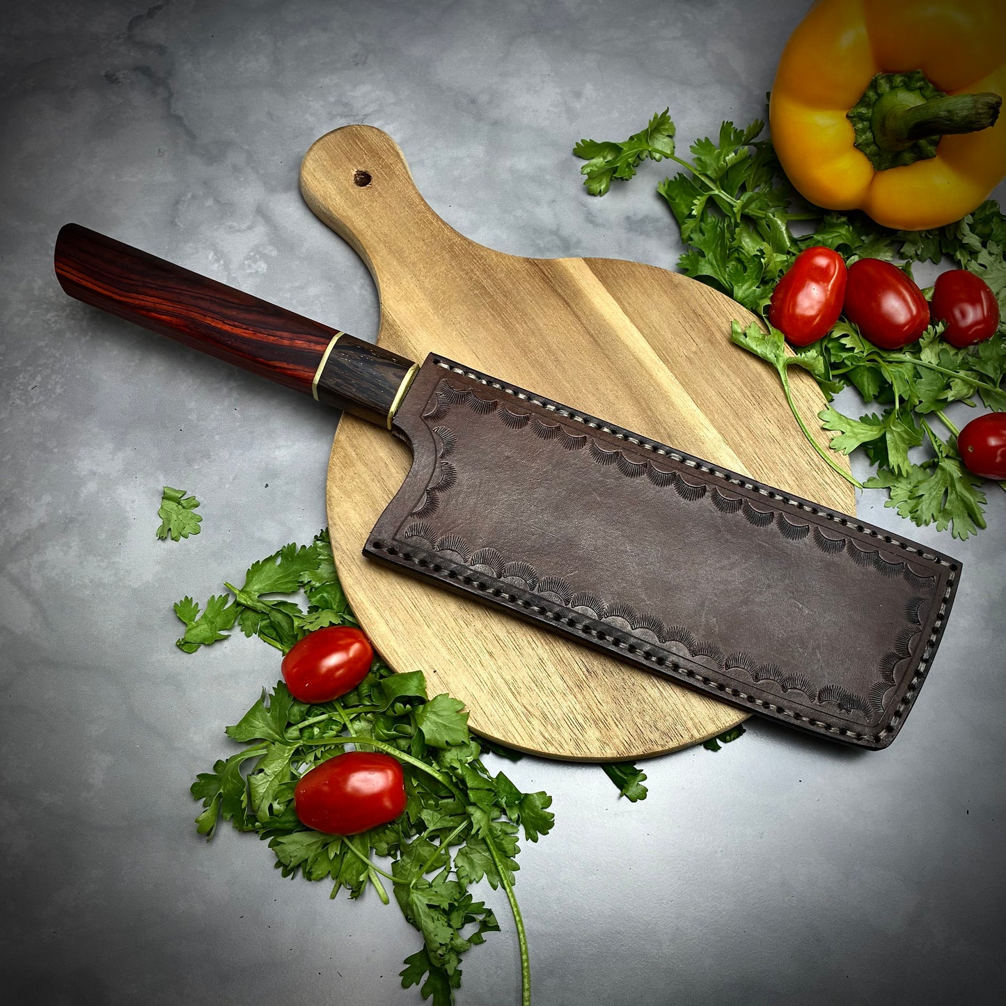 Japanese Nakiri - Wa Handle - Forged AEB-L Stainless
