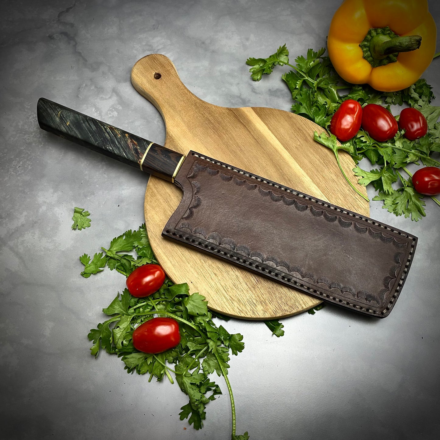 Japanese Nakiri - Wa Handle - Forged AEB-L Stainless