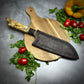 Japanese Santoku - Live Edge Maple Handle - Forged AEB-L Stainless