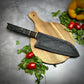 Japanese Santoku - Live Edge Maple Handle - Forged AEB-L Stainless