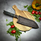 Japanese Santoku - Live Edge Maple Handle - Forged AEB-L Stainless