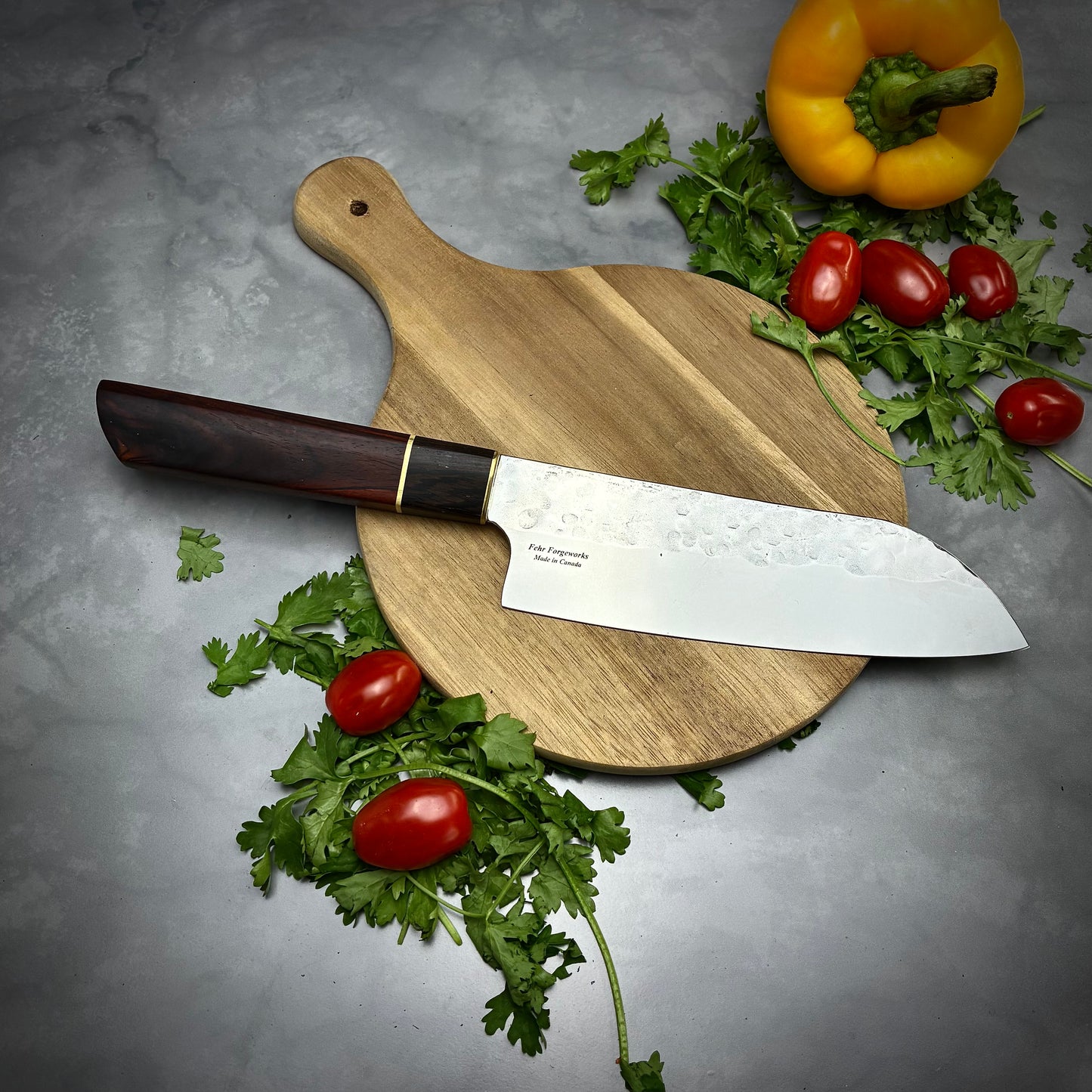 Japanese Santoku - Wa Handle - Forged AEB-L Stainless