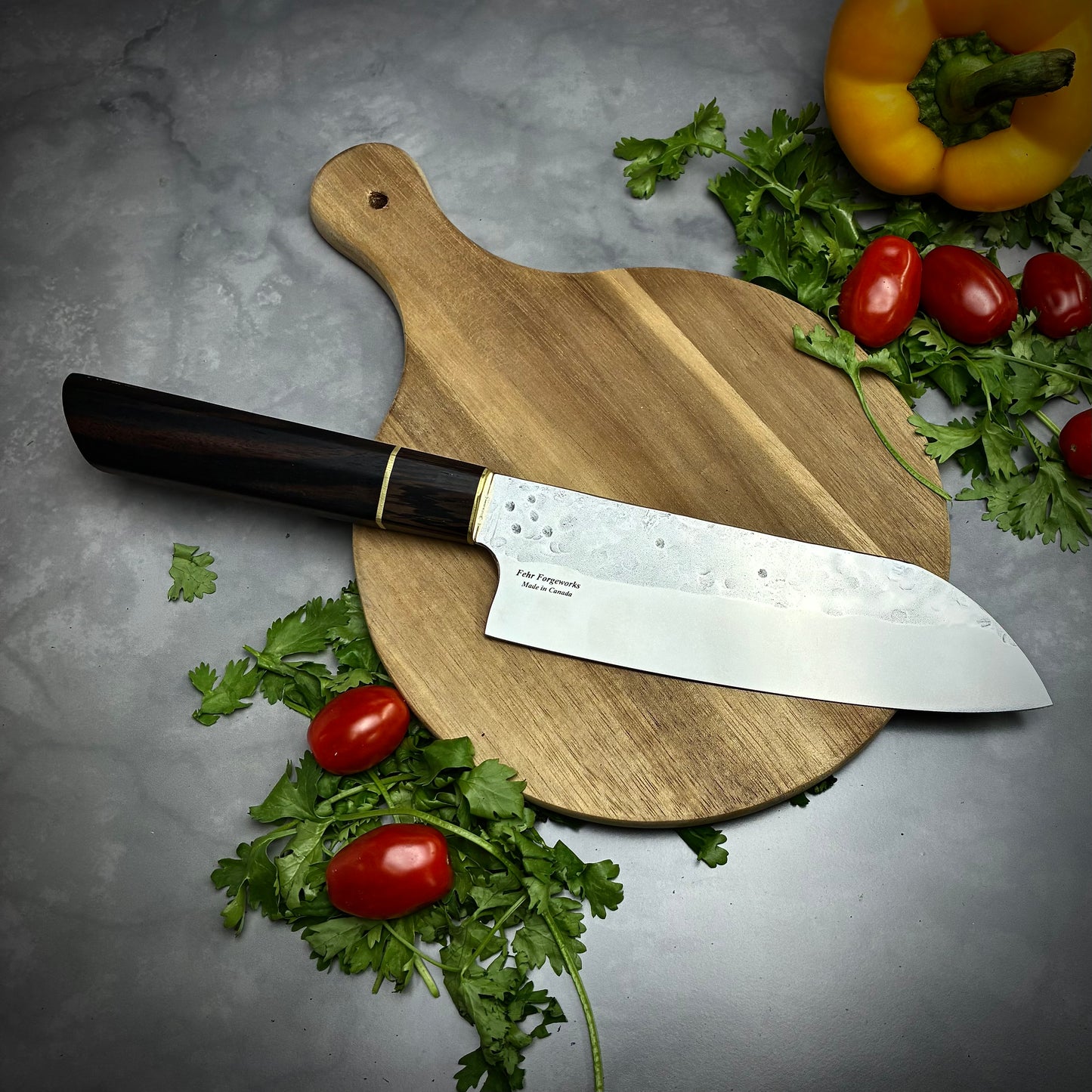 Japanese Santoku - Wa Handle - Forged AEB-L Stainless