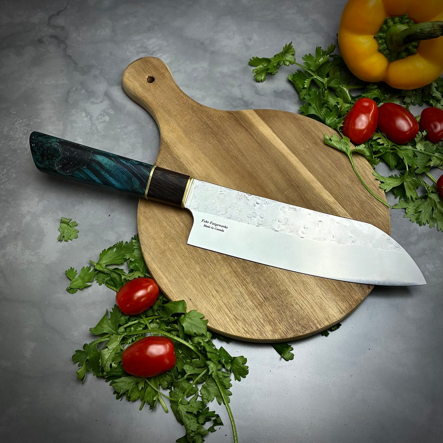 Japanese Santoku - Wa Handle - Forged AEB-L Stainless