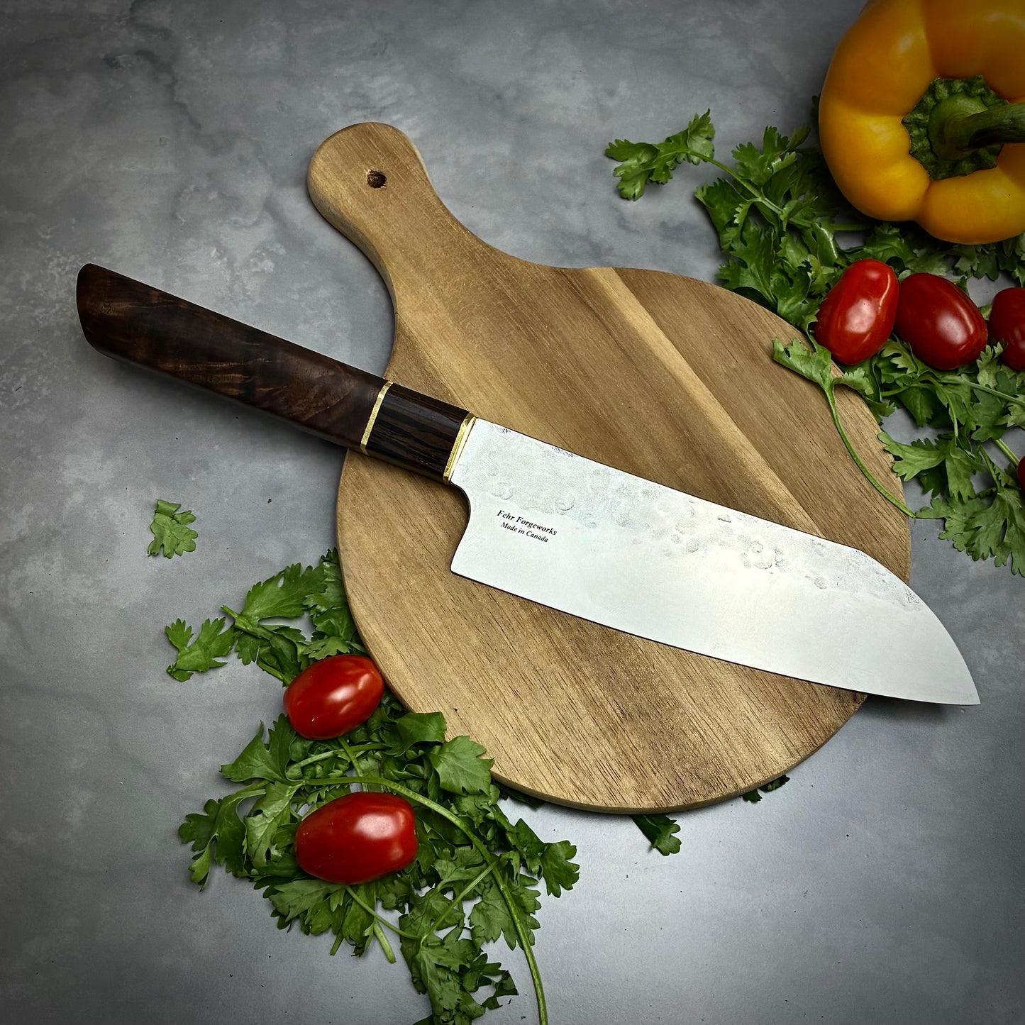 Japanese Santoku - Wa Handle - Forged AEB-L Stainless