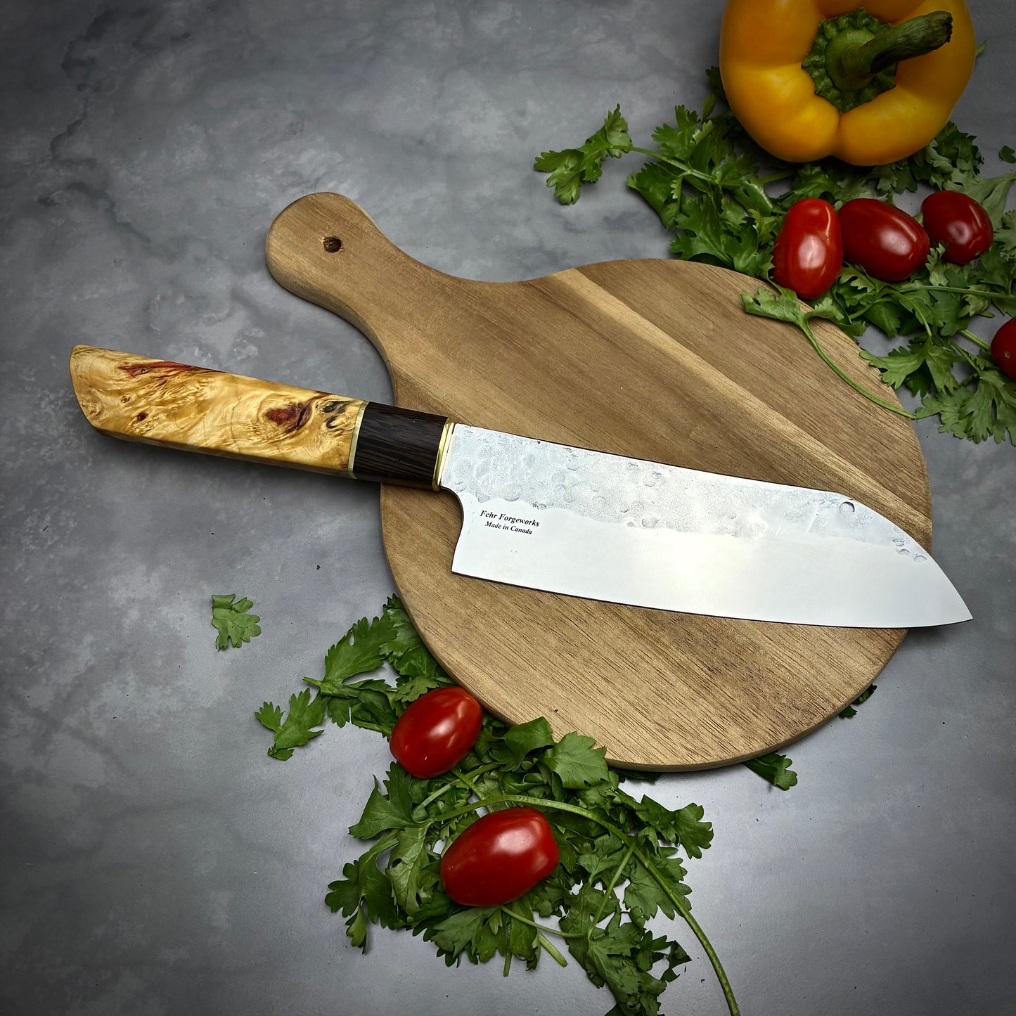Japanese Santoku - Wa Handle - Forged AEB-L Stainless