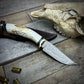 Damascus Hunter Antler Handle