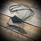 Hand Forged 1095  High Carbon Steel Neck Knife, perfect for Hiking and Bushcraft. Handmade by blacksmith Graeson Fehr In Winnipeg Manitoba Canada. Perfect for hiking, with durable black finish and paracord handle wrap. 