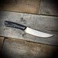 Hand Forged 1095  High Carbon Steel Hunting Knife, handmade in Winnipeg Canada by Blacksmith Graeson Fehr. Kydex or hand tooled leather sheath options.