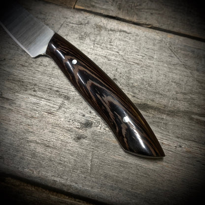 Local Hand Forged Japanese Chef And Paring Knife, Made in Winnipeg Manitoba from High Carbon Stainless Steel by Blacksmith Graeson Fehr
