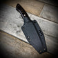 Hand Forged 1095  High Carbon Steel Hunting Knife, handmade in Winnipeg Canada by Blacksmith Graeson Fehr. Kydex or hand tooled leather sheath options.